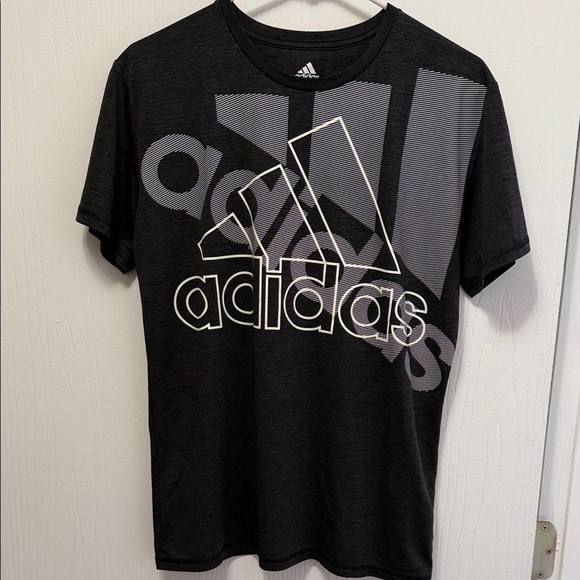 adidas Other - Adidas Boys Stay Dry Moisture Wicking Charcoal Graphic Tee Size Large (14-16)